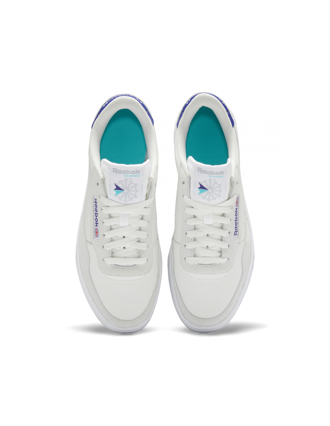reebok Sneakers Homme Court Peak cuir Blanc/Bleu