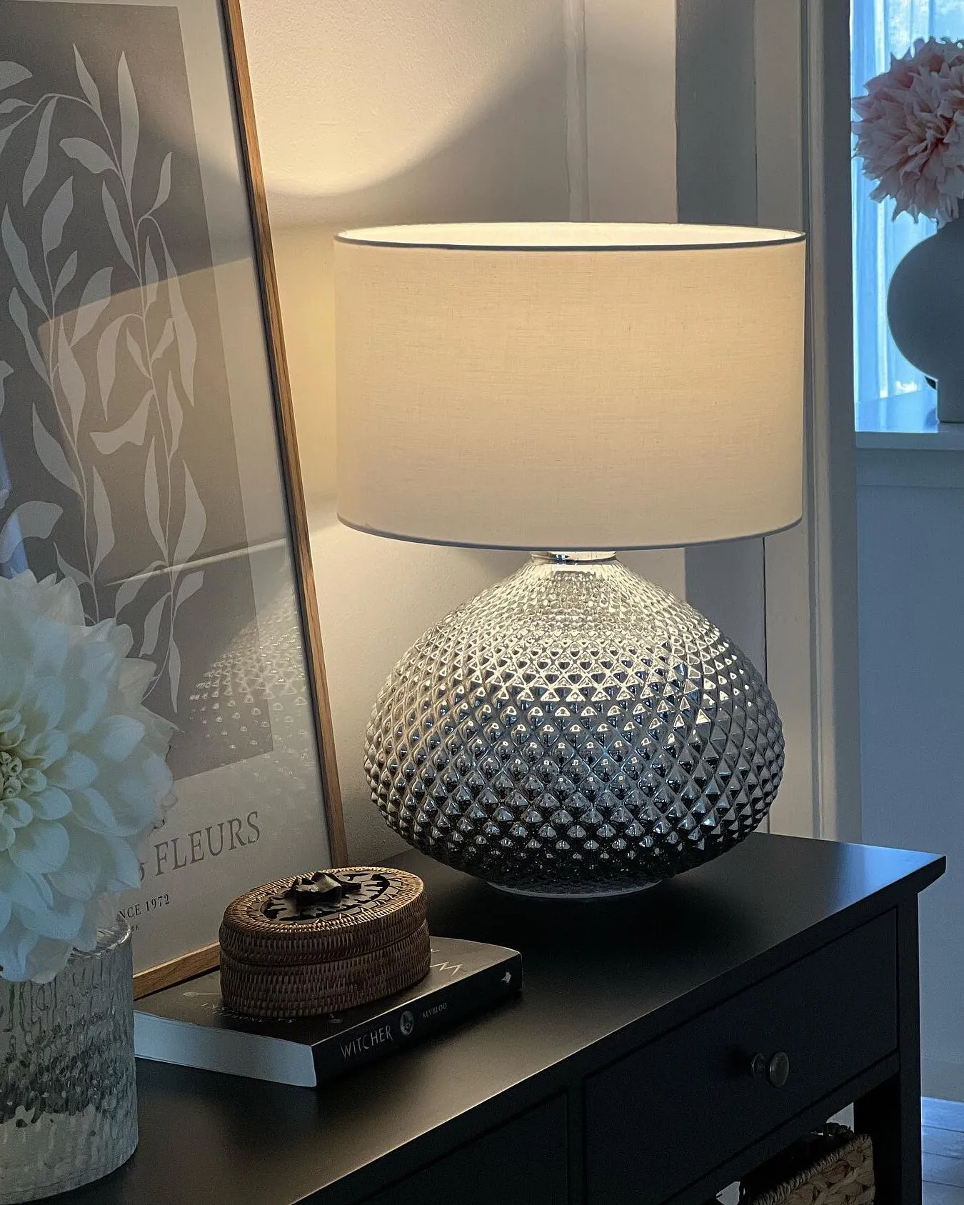 Tafellamp MADON Glas Zilver