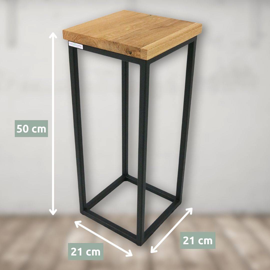 holz4home® Blumenständer Dekoständer Eiche Natur geölt | 50 cm