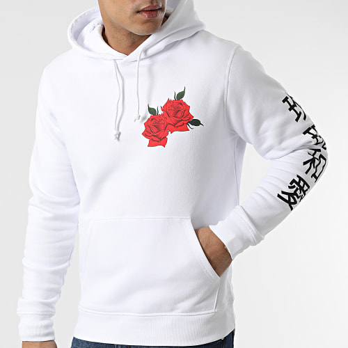 Sweat Capuche Orient Pocket Blanc