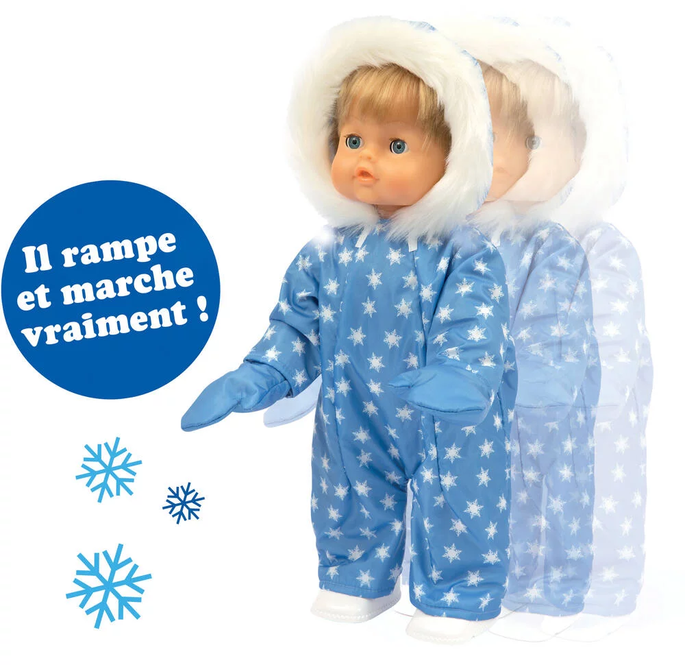 CICCIOBELLO - POUPEE MARCHE DANS LA NEIGE