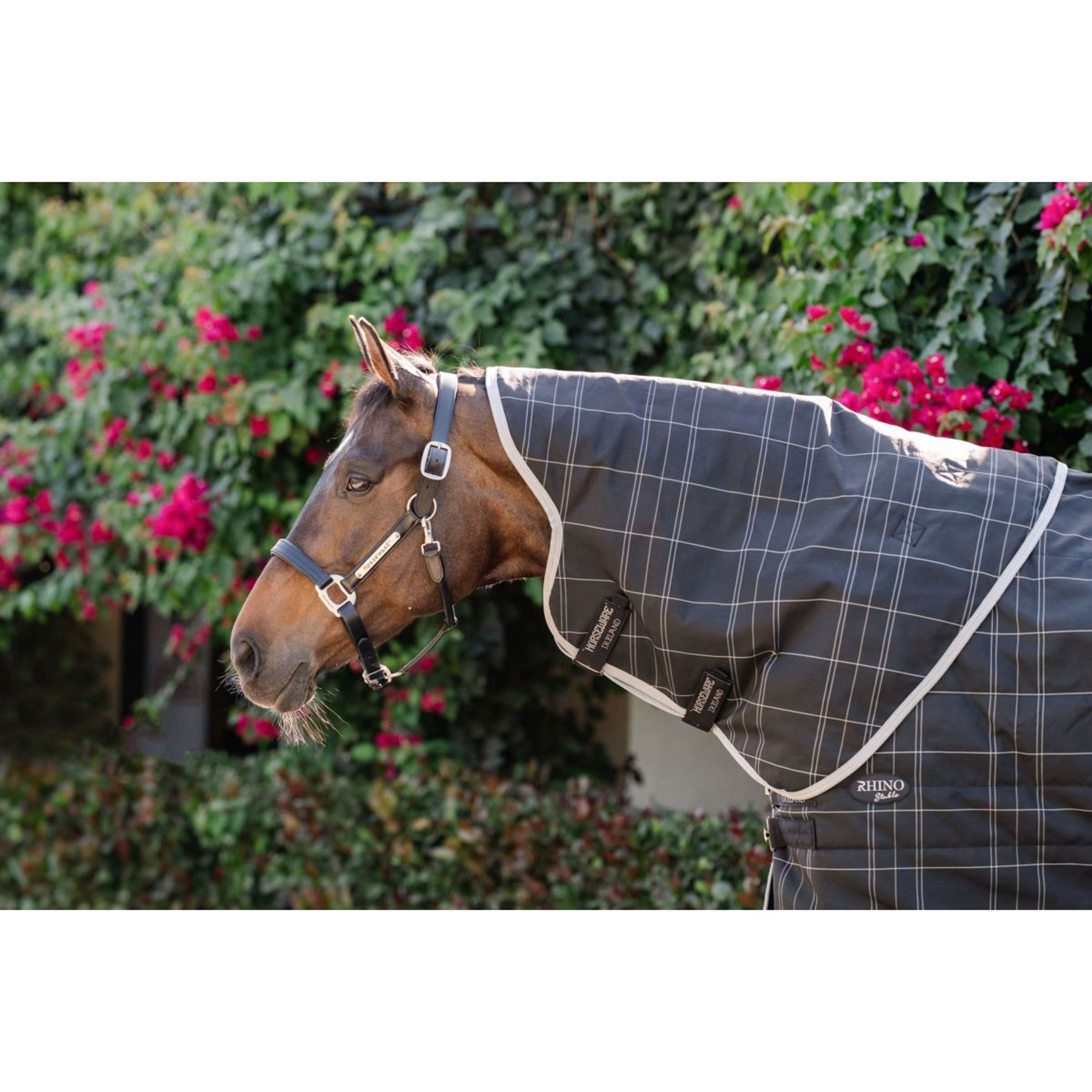 Rhino Halsstuk Stable 100g Black/Grey/White Check/Gray