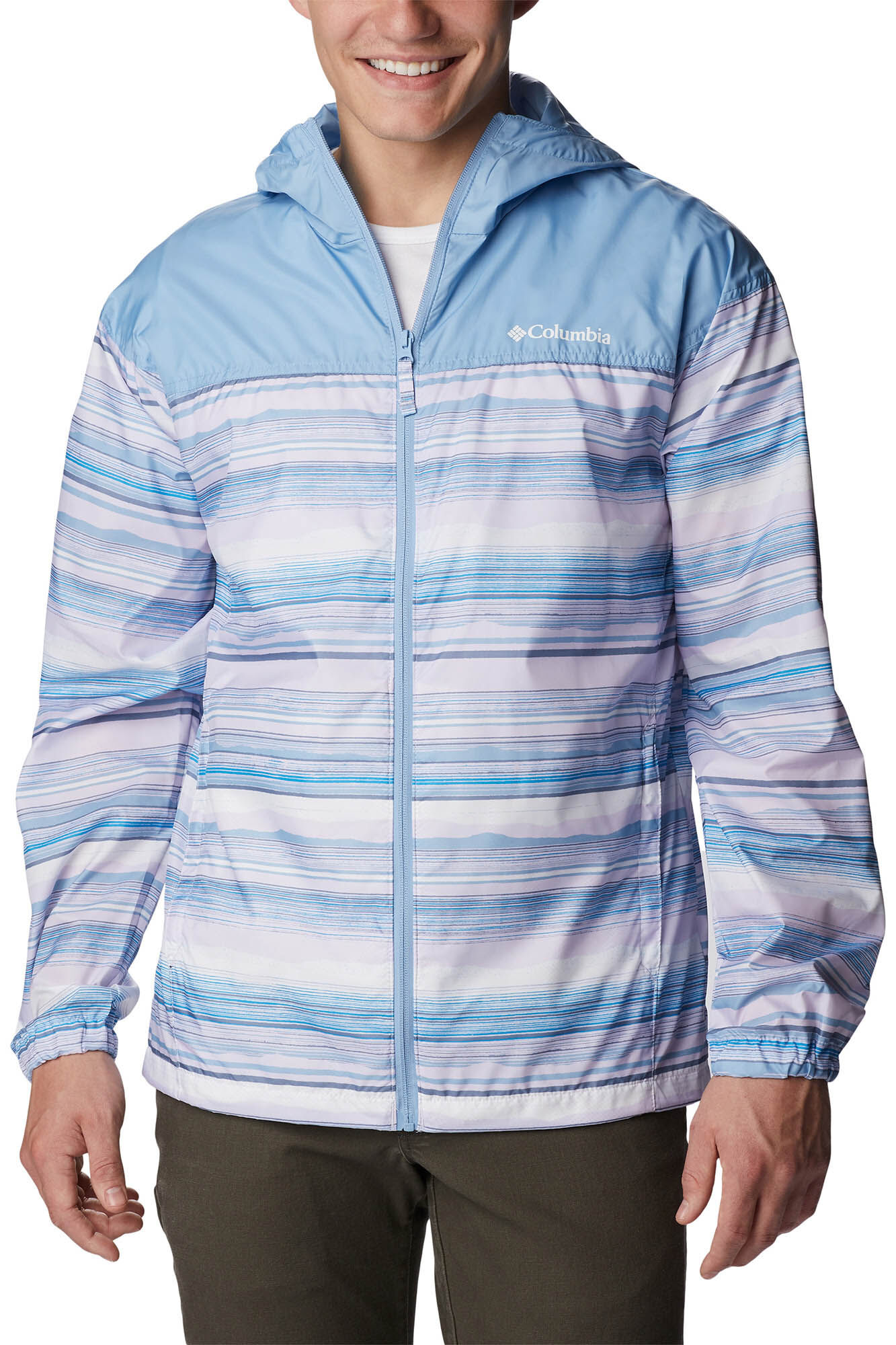 Jaqueta corta-vento masculina Columbia Flash Challenger™ - Nova - Lilás