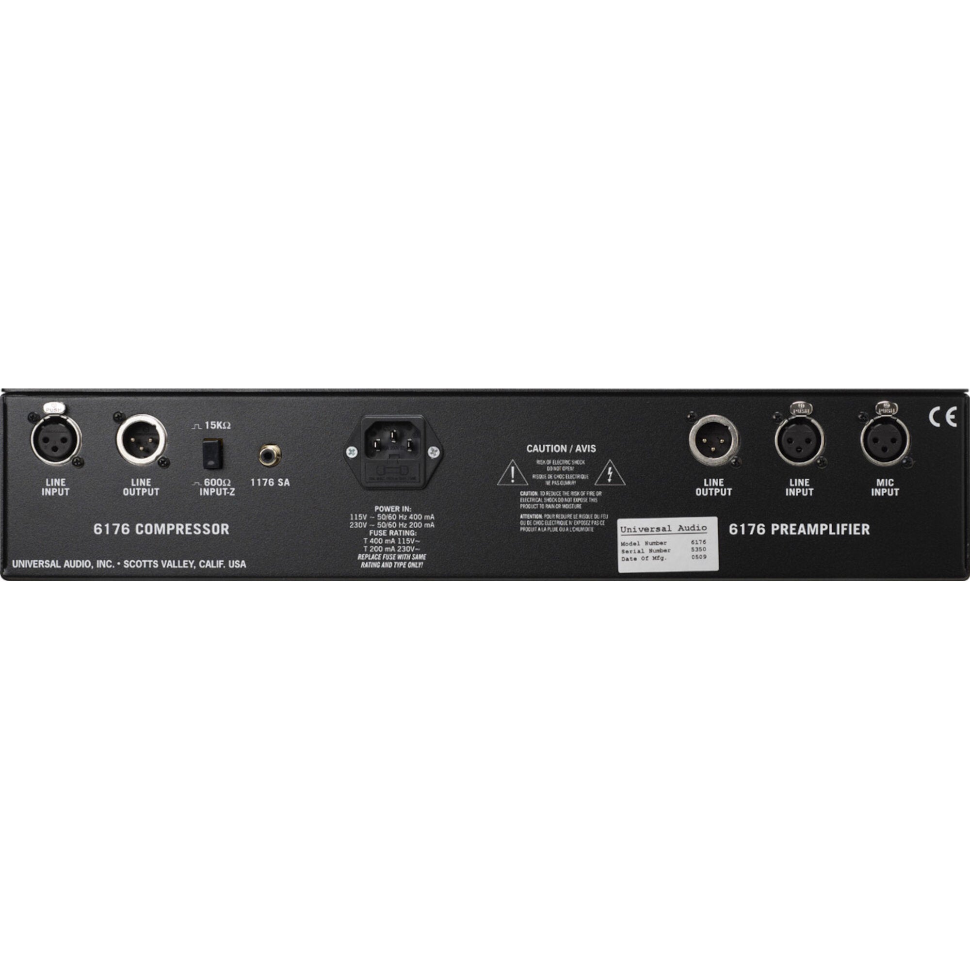 Universal Audio 6176 Vintage Channelstrip buizen voorversterker met compressor (promo)