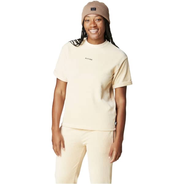 T-shirt PICTURE KIARRA VELOURS TEE W CAP WHITECAP GRAY