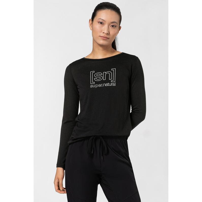 Super.Natural Damen The Essential Logo Longsleeve