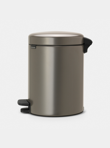 NewIcon Pedaalemmer, 5 liter, kunststof binnenemmer - Platinum