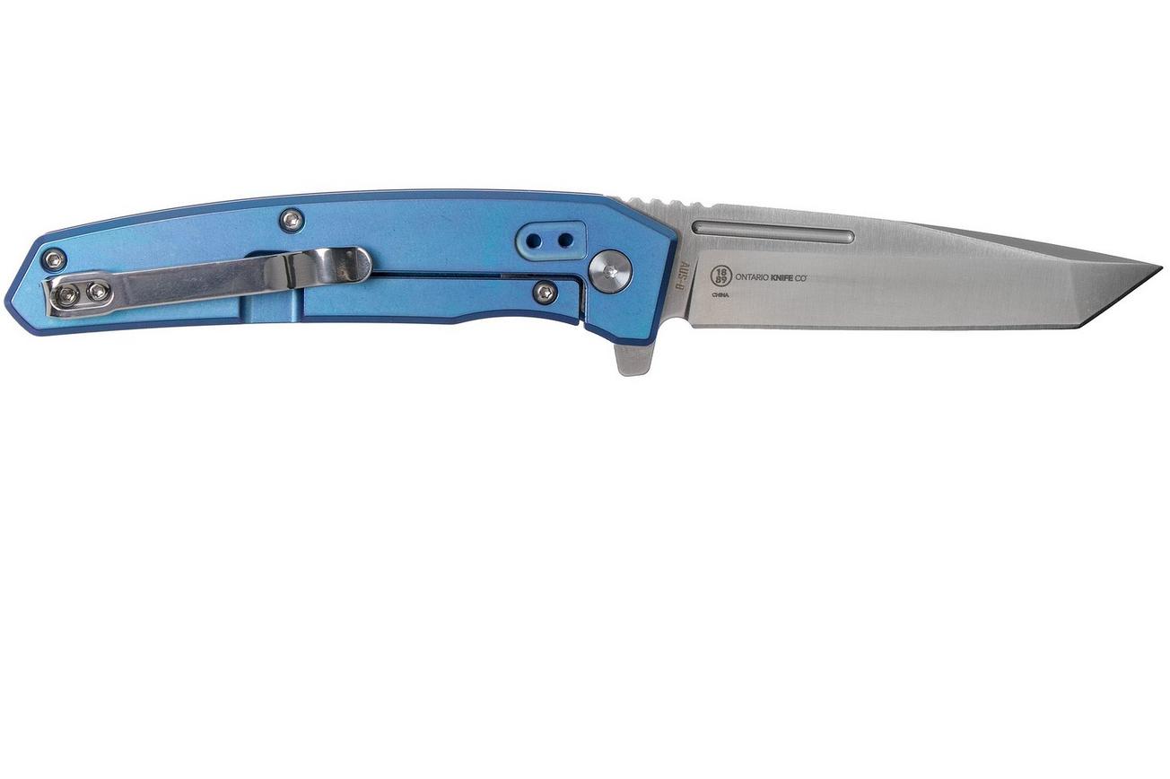 Ontario Ti 22 Ultrablue 9800 Blue Titanium zakmes