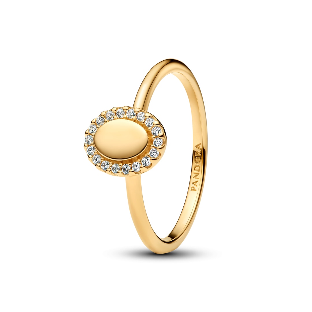 Pandora Gold Timeless Ovaler Strahlenkranz Ring