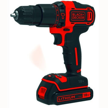 Black Decker accuklopboormachine BCK23S1S-QW   gratis Mouse detailschuurmachine 18 volt