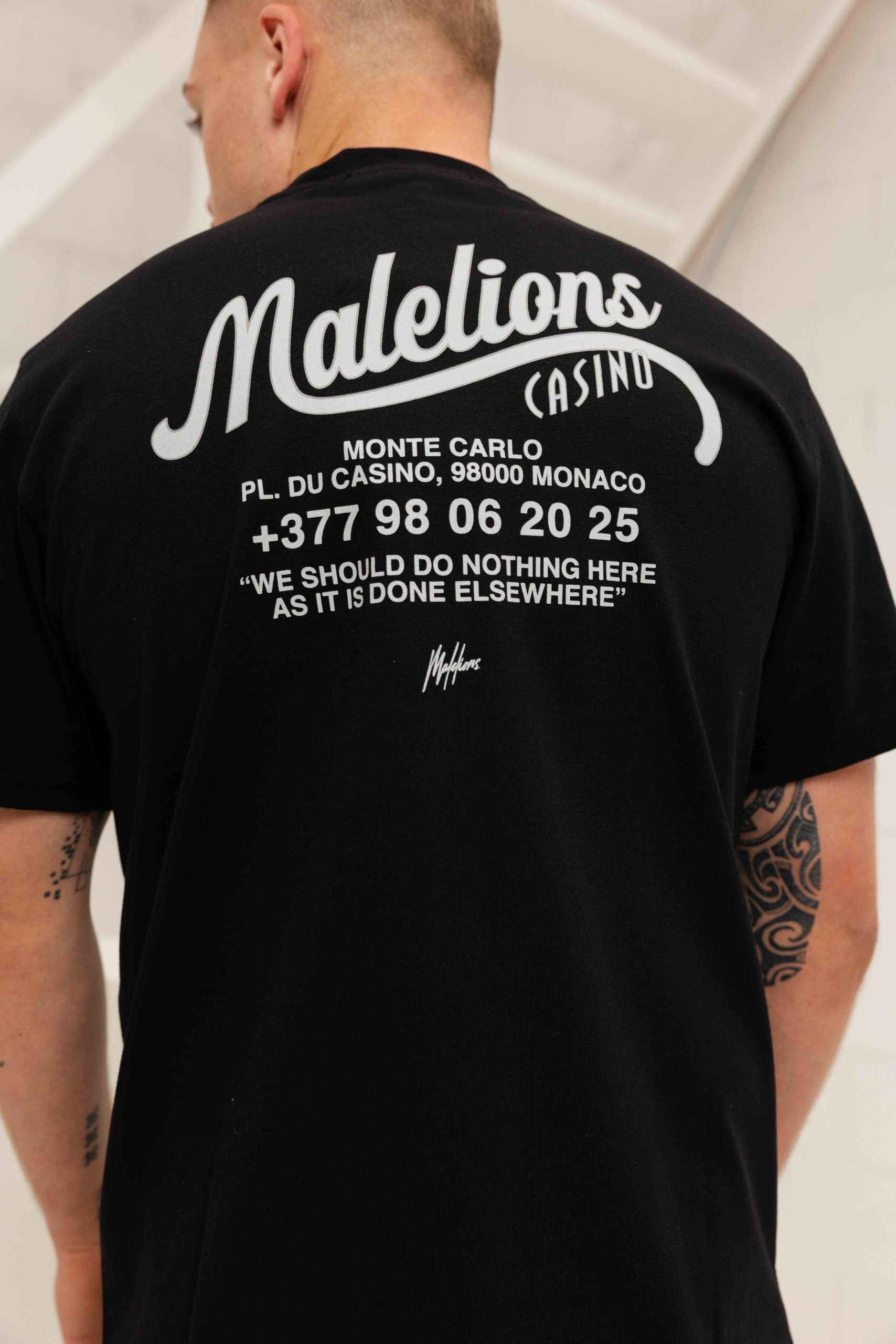 Malelions Casino T-Shirt Heren Zwart