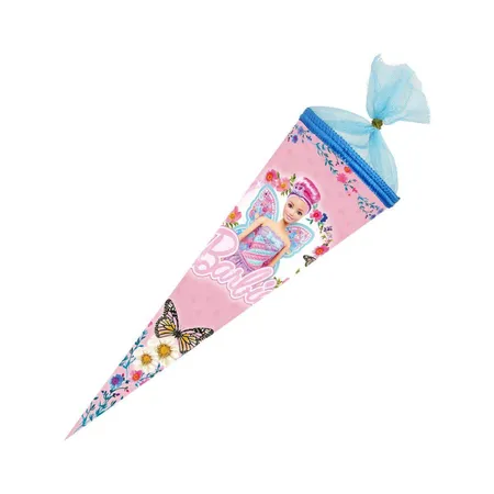 Nestler Schultüte Barbie Feenprinzessin Tüllverschluss 35cm rund
