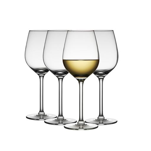 Lyngby Glas Juvel 4-pak Hvidvinsglas, Klar, 38 cl