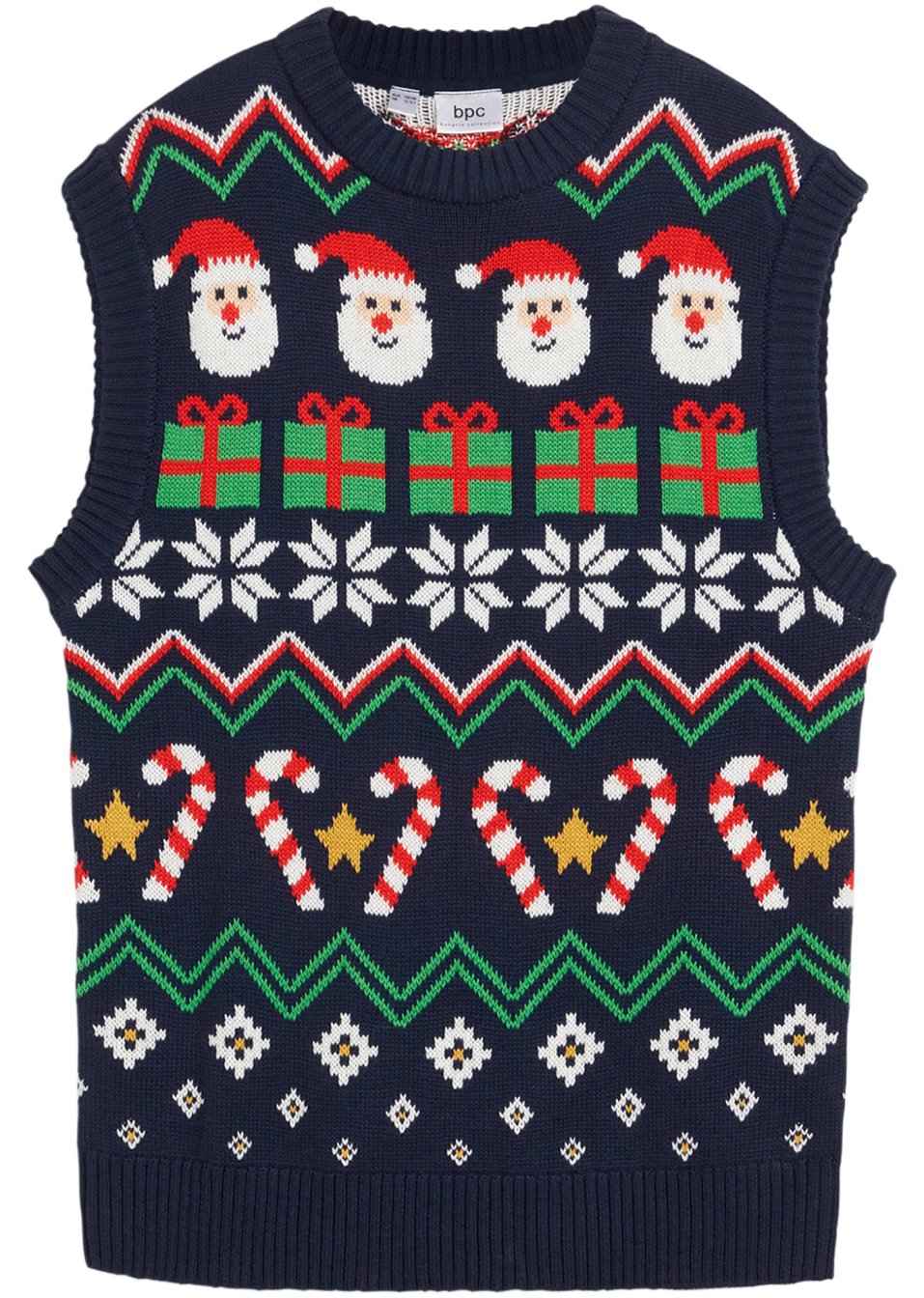 Pull de Noël enfant sans manches en maille