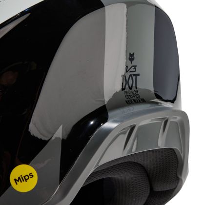 Casque cross Fox V3 - REVISE 2024 - Noir / Gris