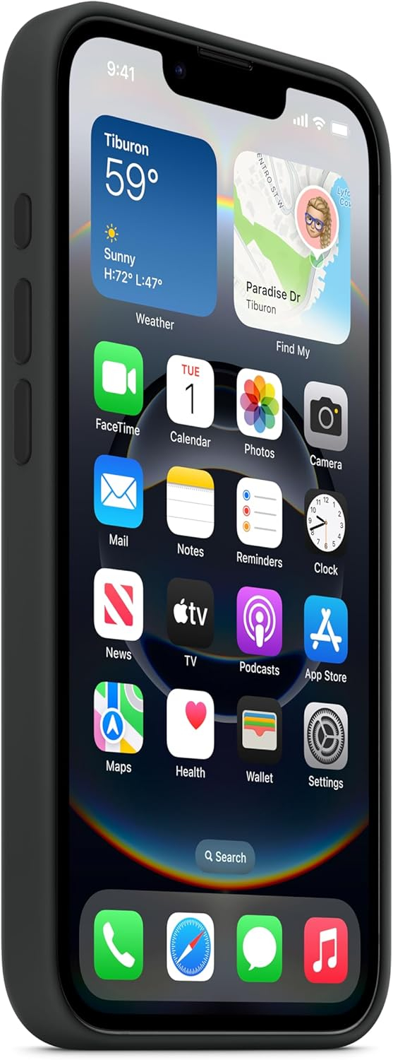 iPhone 16e Silikon Case Hülle (MD3N4ZM/A) - Schwarz