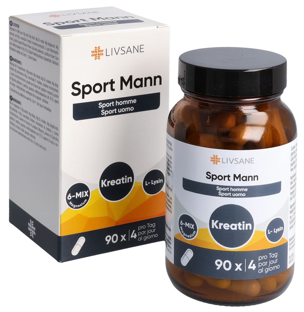 LIVSANE Sport Mann<br>90 Stück, Glas, Kapsel