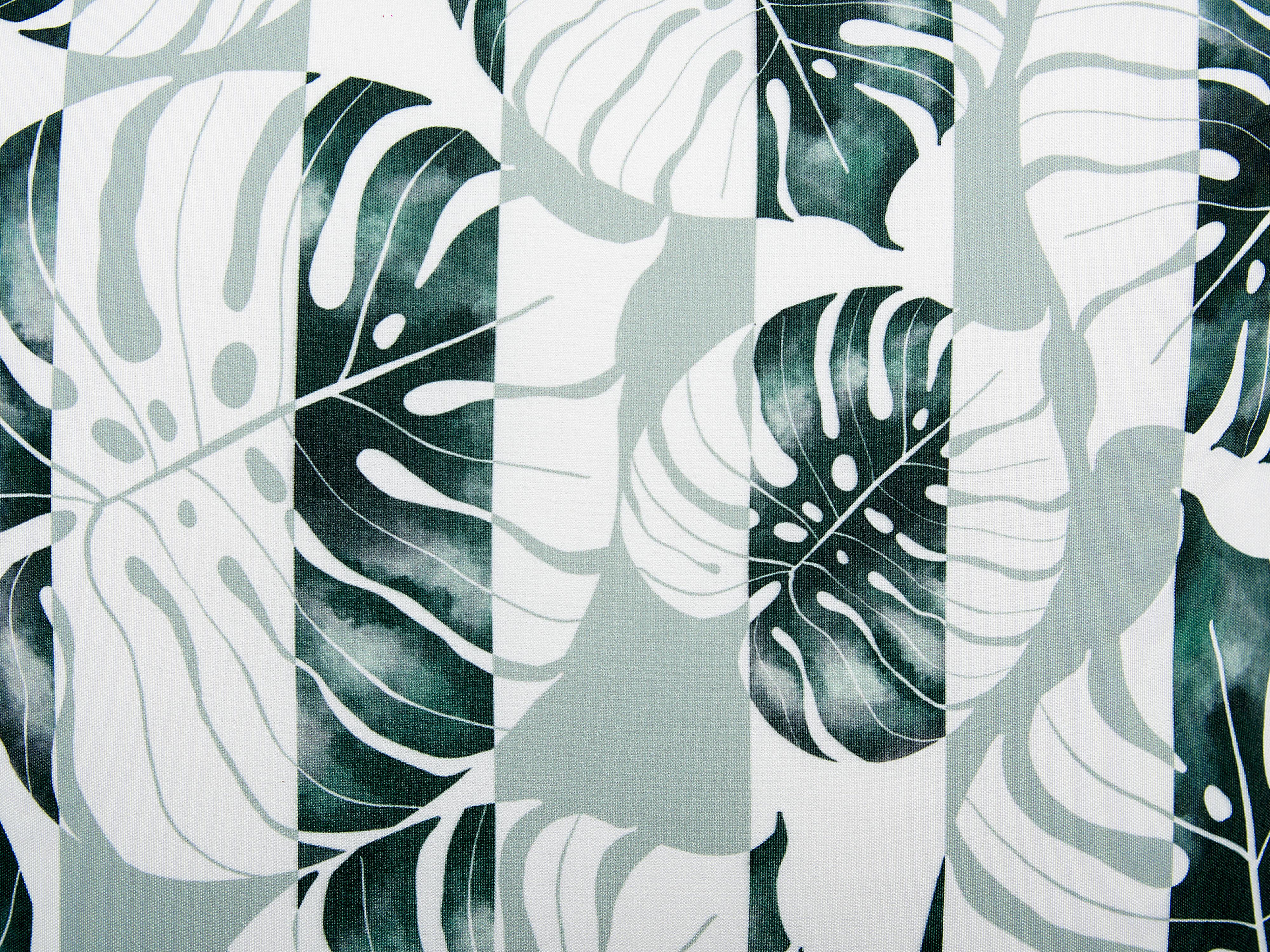 Set van 2 tuinkussens TERMINI bladpatroon 45 x 45 cm Groen