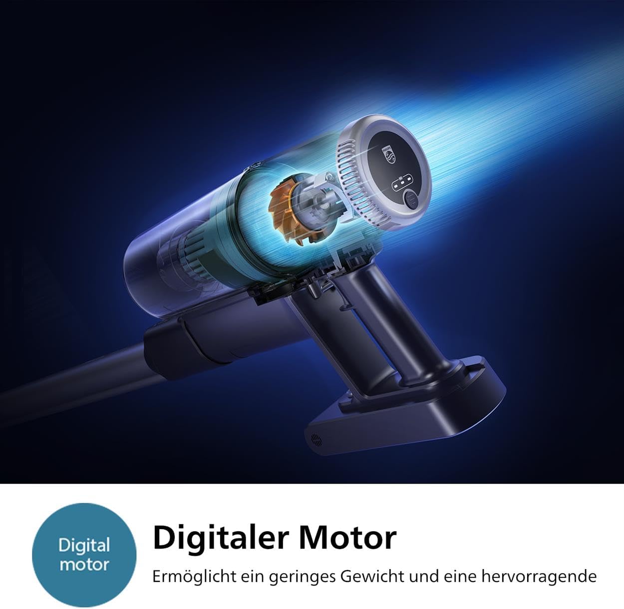 Philips Kabelloser Akku-Staubsauger 3000 Serie Aqua, Staubsaugen und Wischen, Integrierter Handstaubsauger, Leicht 1,5kg, Präzise LED-Düse, 60 Min Laufzeit, Abnehmbarer Akku, PowerCyclone8 (XC3132/01)