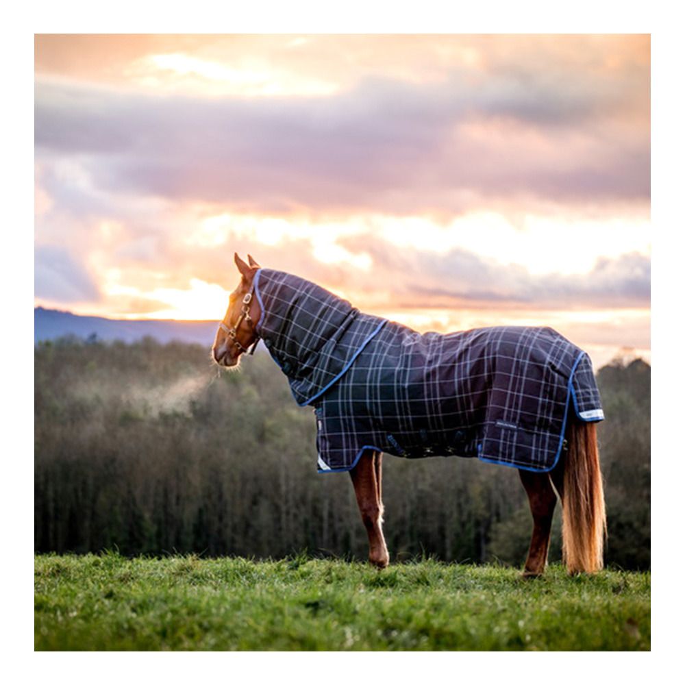 Horseware RHINO PLUS REFLECTECH VL 250G - Couverture de paddock + couvre-cou navy reflective/indigo