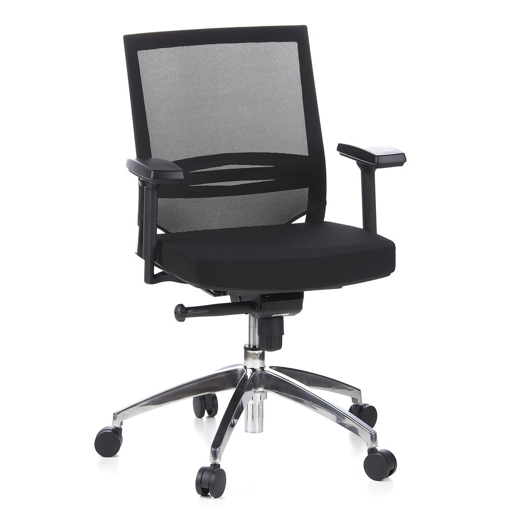 Profi Bürostuhl PORTO PRO Stoff mit Armlehnen (höhenverstellbar) hjh OFFICE