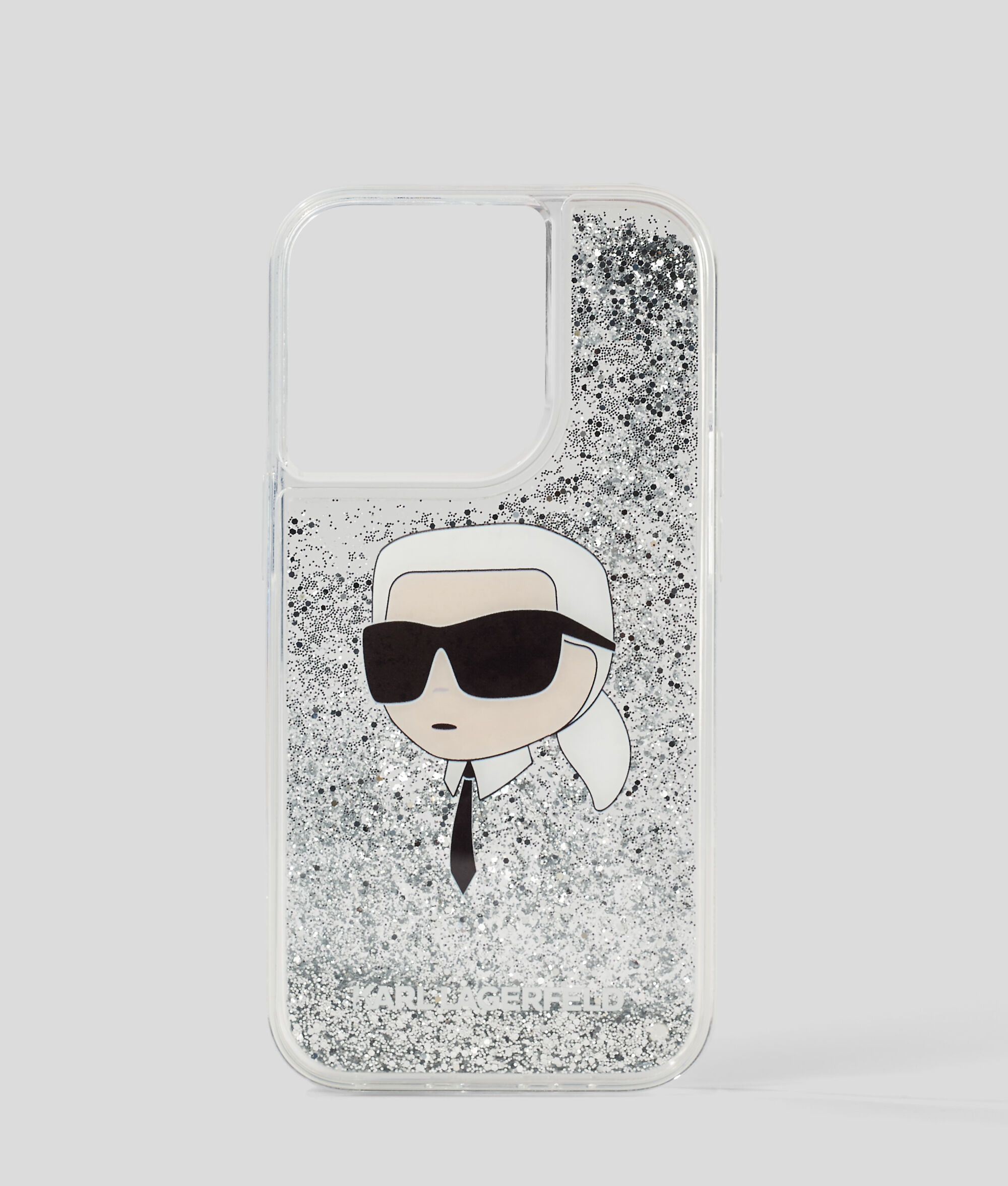 Coque Karl en gel pailleté pour iPhone 14 Pro
