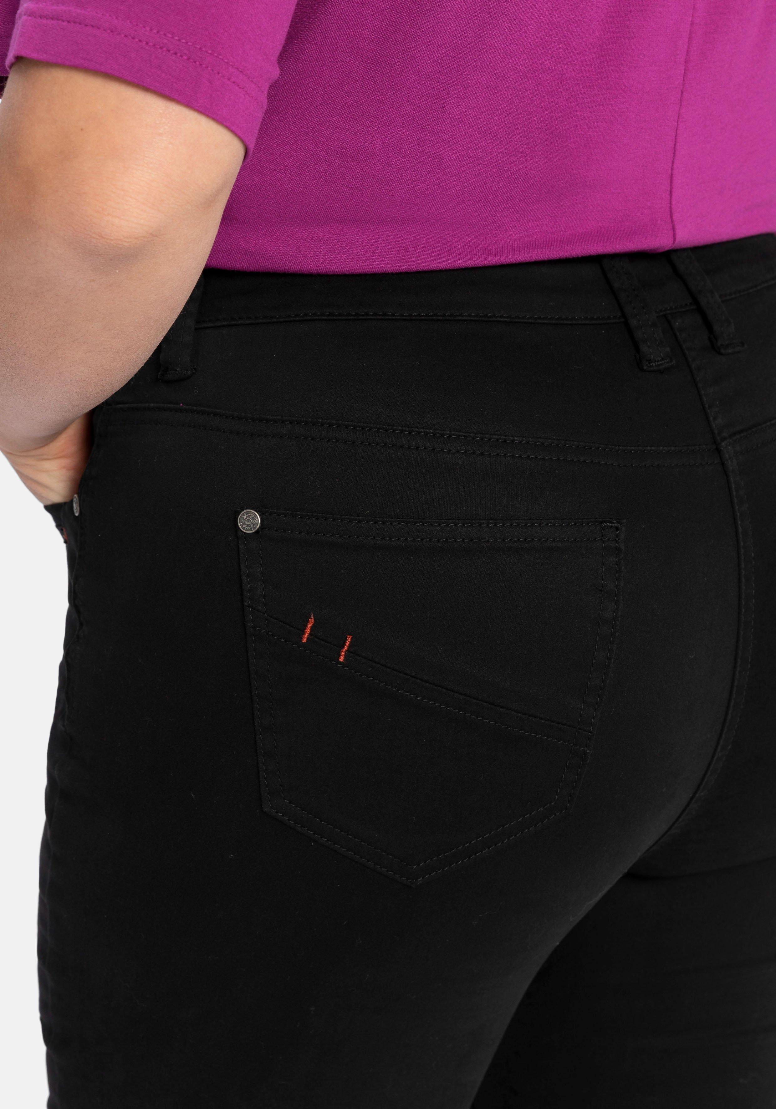 Schmale Stretchhose in Twill-Qualität