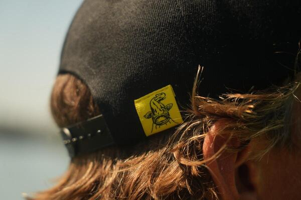 Casquette Black Cat Black Flat Peak Cap