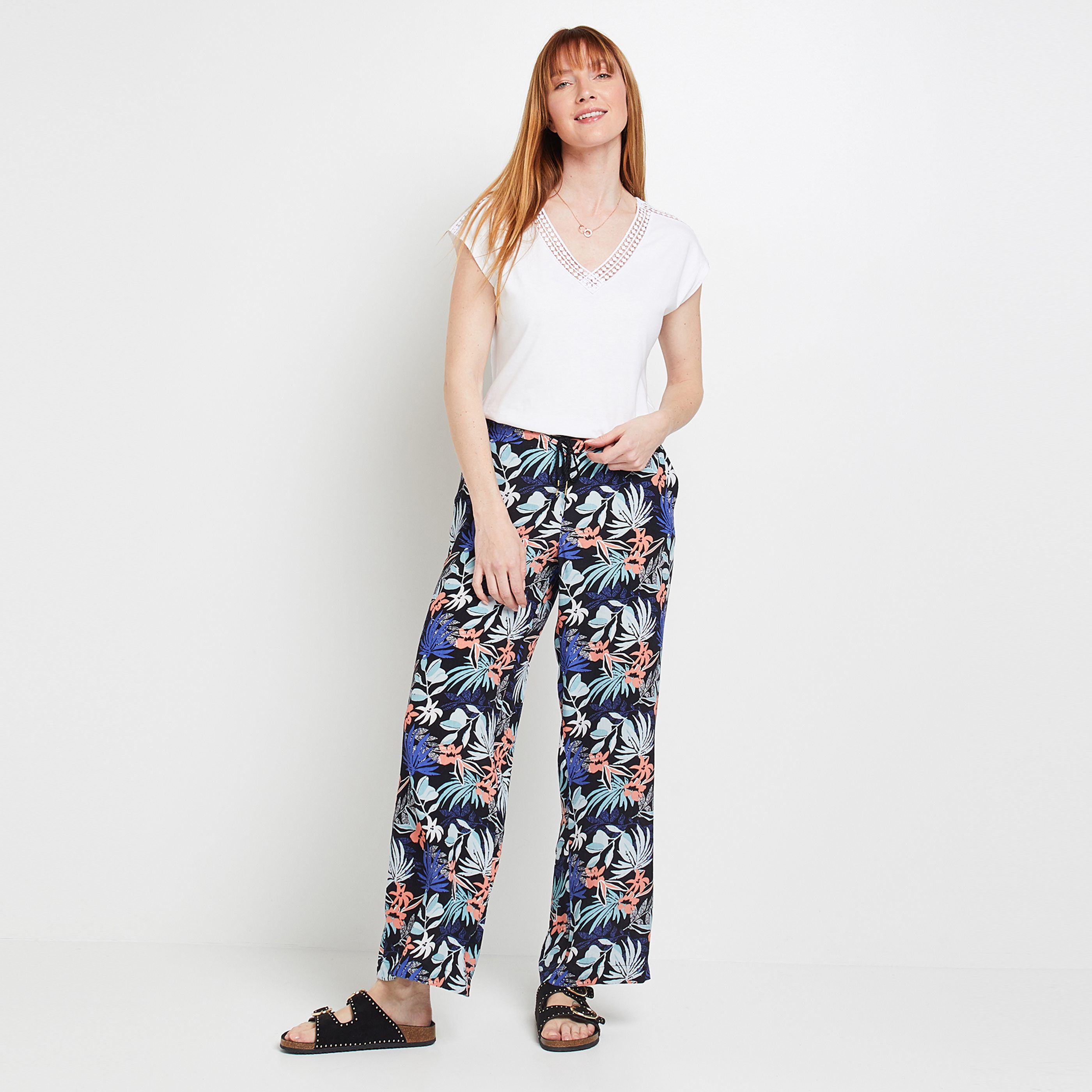 Pantalon fluide femme - NOIR