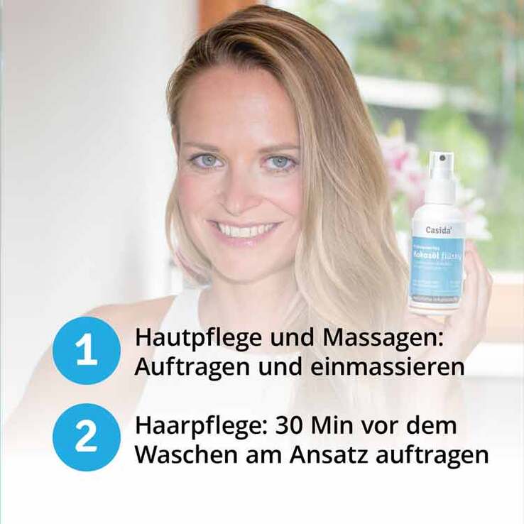 Kokosöl flüssig Haut und Haare, 100 ml