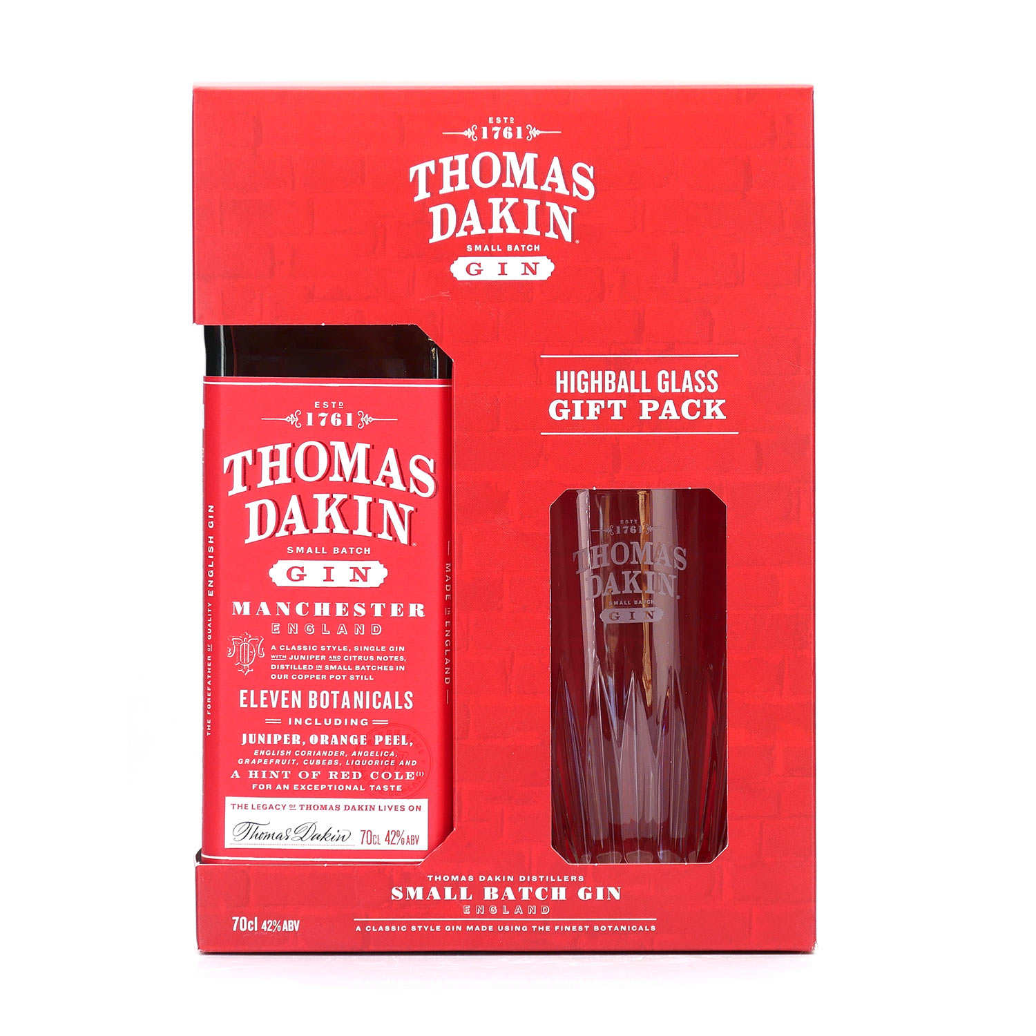 Coffret cadeau gin Thomas Dakin 1 verre - Thomas Dakin