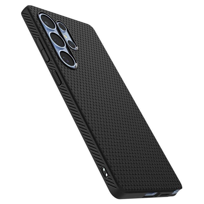 Samsung Galaxy S25 Ultra Liquid Air Case Gummi Hülle (ACS08953) - Schwarz (Matt)