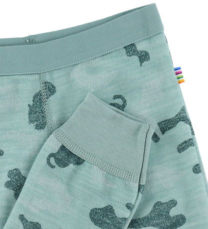 Joha Leggings - Wolle/Bambus - Grün Aop
