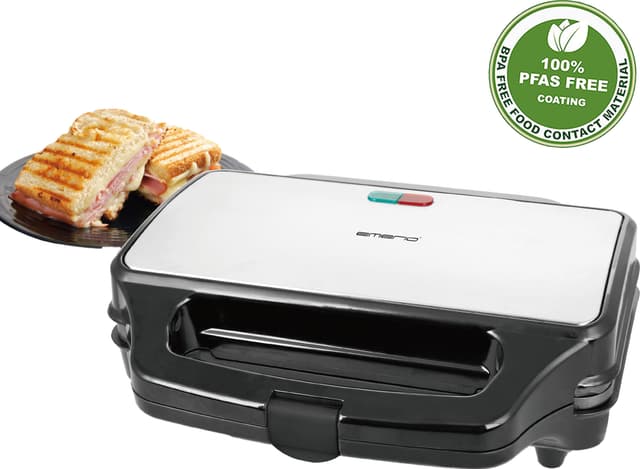 Emerio Sandwichgrill XXL Rustfrit stål