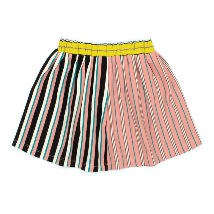 Esther Jupe Emma Rayée Coton Bio | Corail