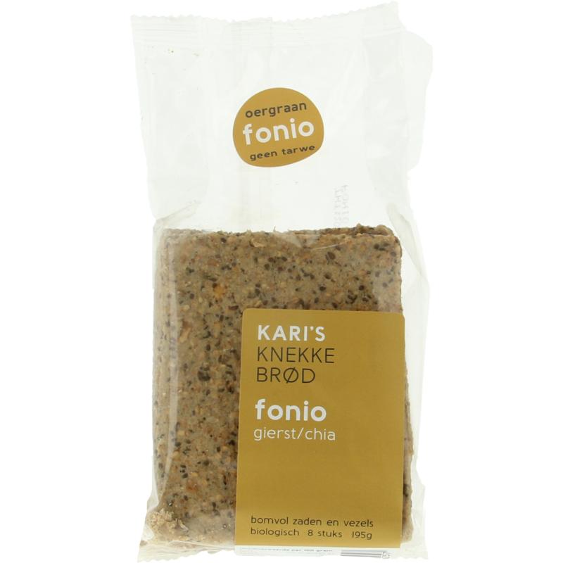 Kari’S Crackers Knekkebrod Fonio Gierst/Chia B Io (195 gr)