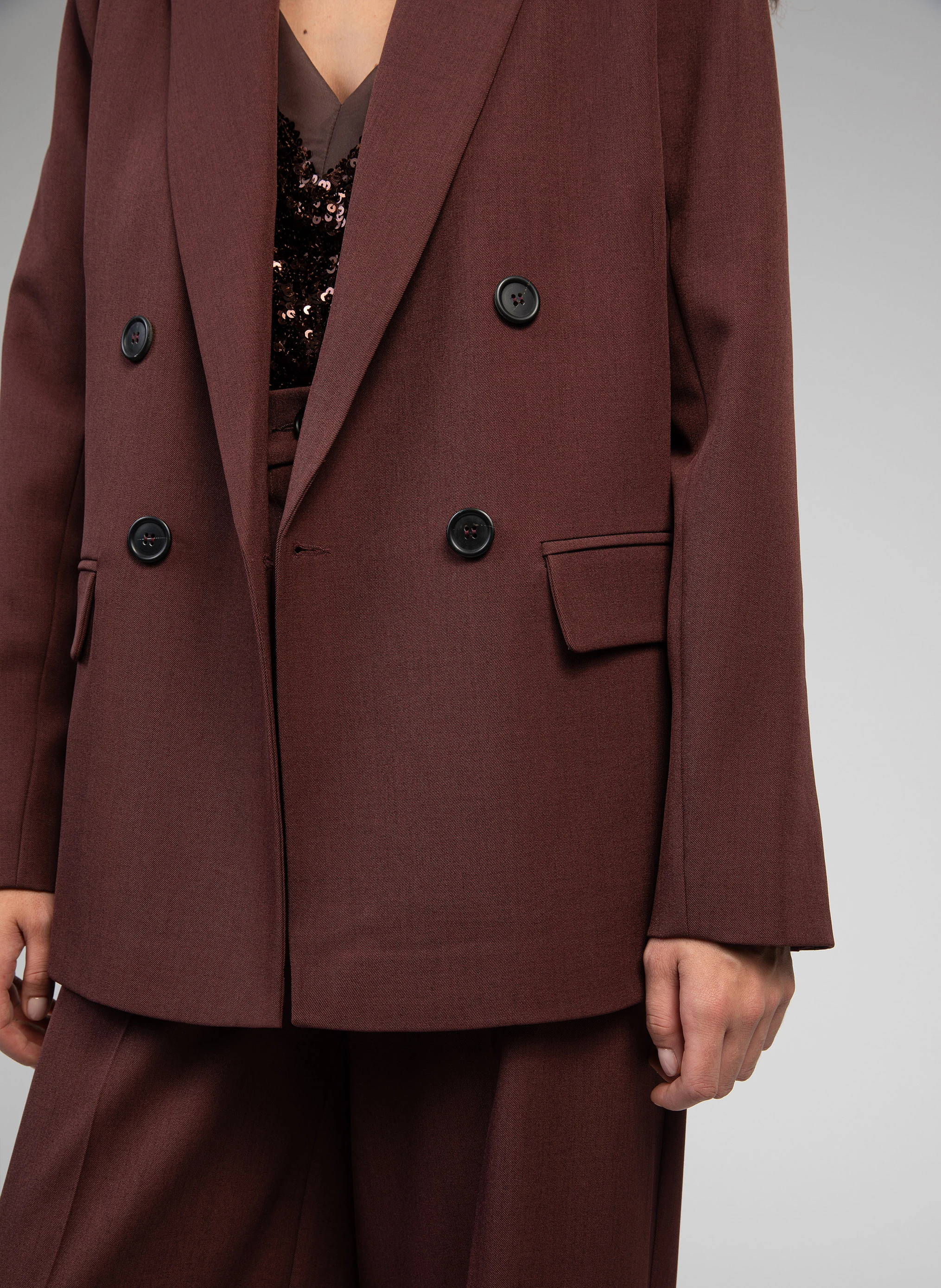 ZIGY - Veste col tailleur | Marron