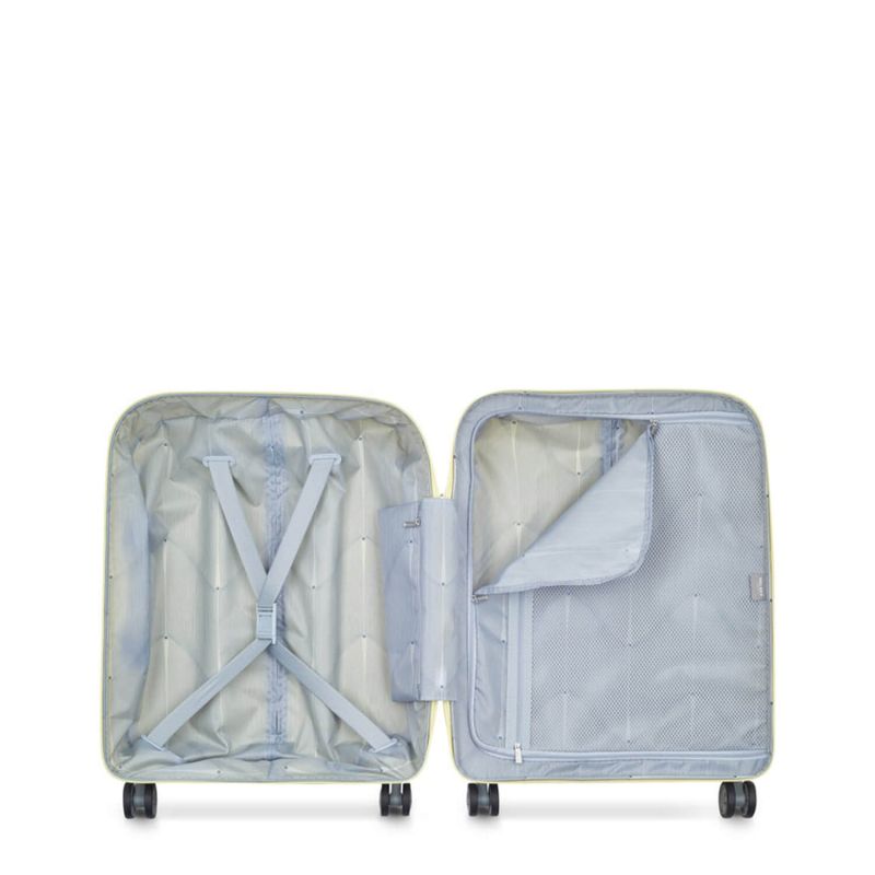 Valise rigide Clavel 55 cm Slim Jaune Pale