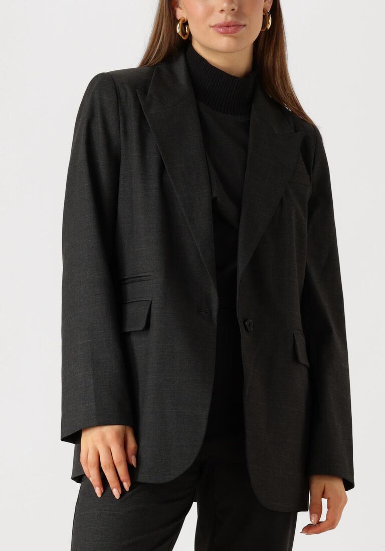 grijze co'couture blazer kaya single oversized blazer
