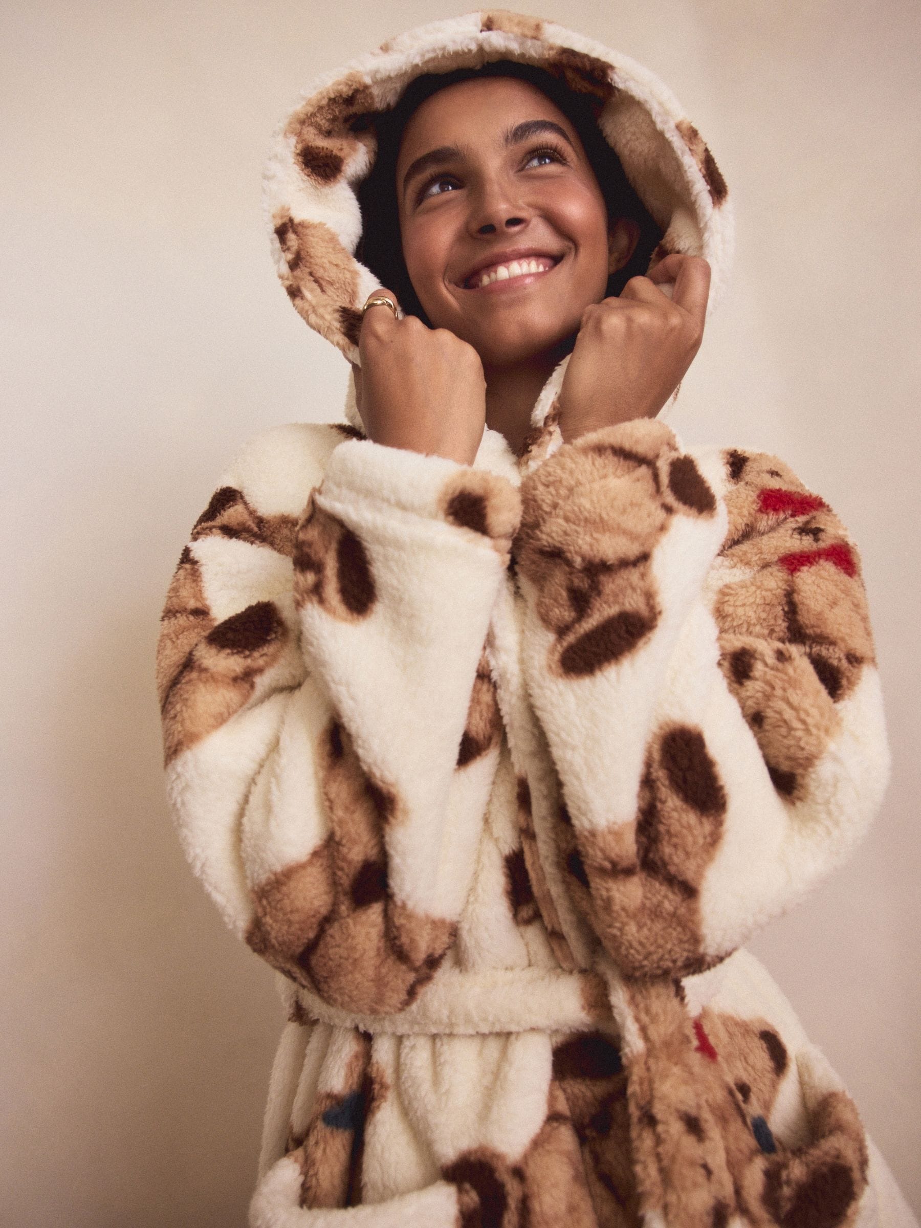 Cream Teddy Bear Print - Teddy kamerjas