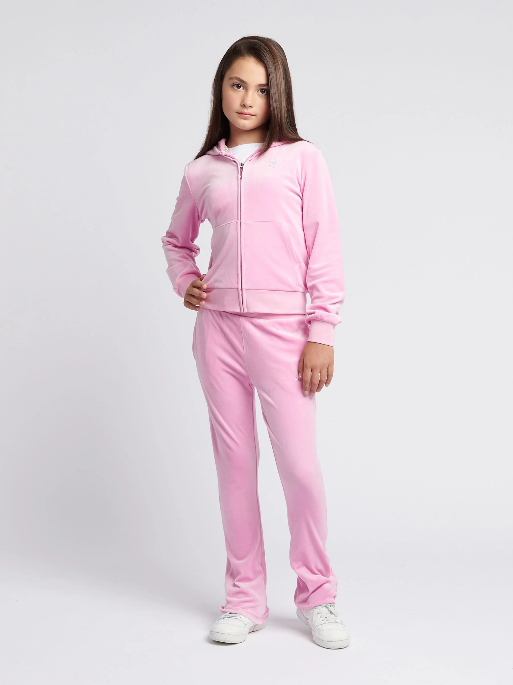 Roze/roestkleurig - Juicy Couture ruitvormige hoodie met rits