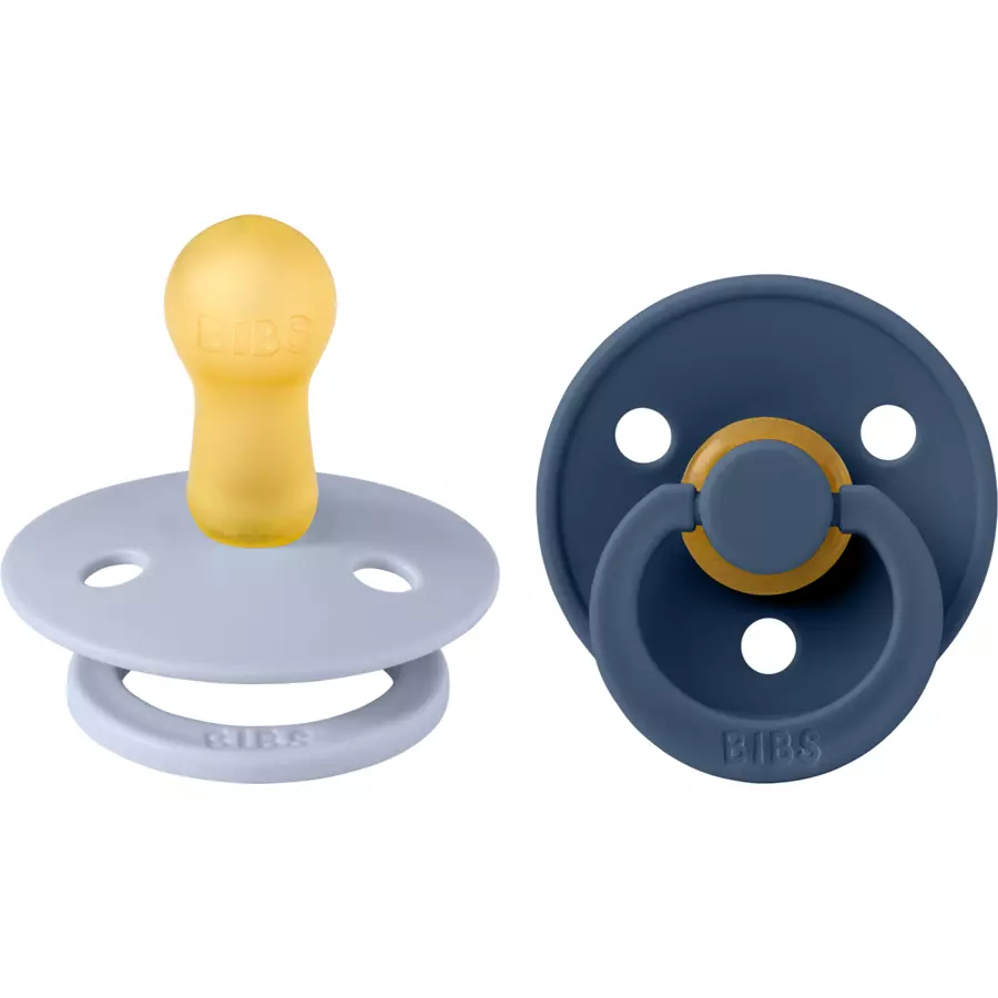 BIBS® Schnuller Colour Dusty Blue & Steel Blue 0-6 Monate, 2 Stk.
