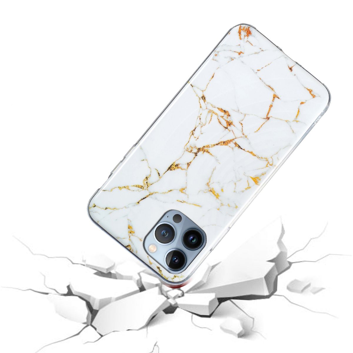 Schutz Handy Hülle für Apple iPhone 15 Pro Max Case Cover Marmor Bumper Etuis