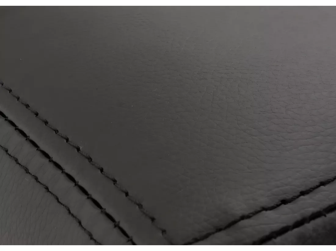 Fauteuil lounge Lille, cuir reconstitué, noir