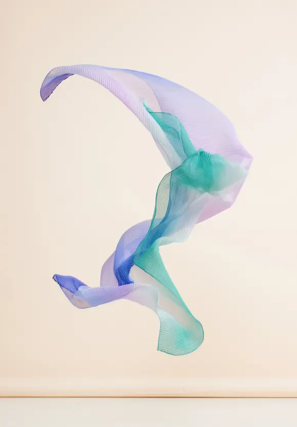 Plissée Longschal - multicolor