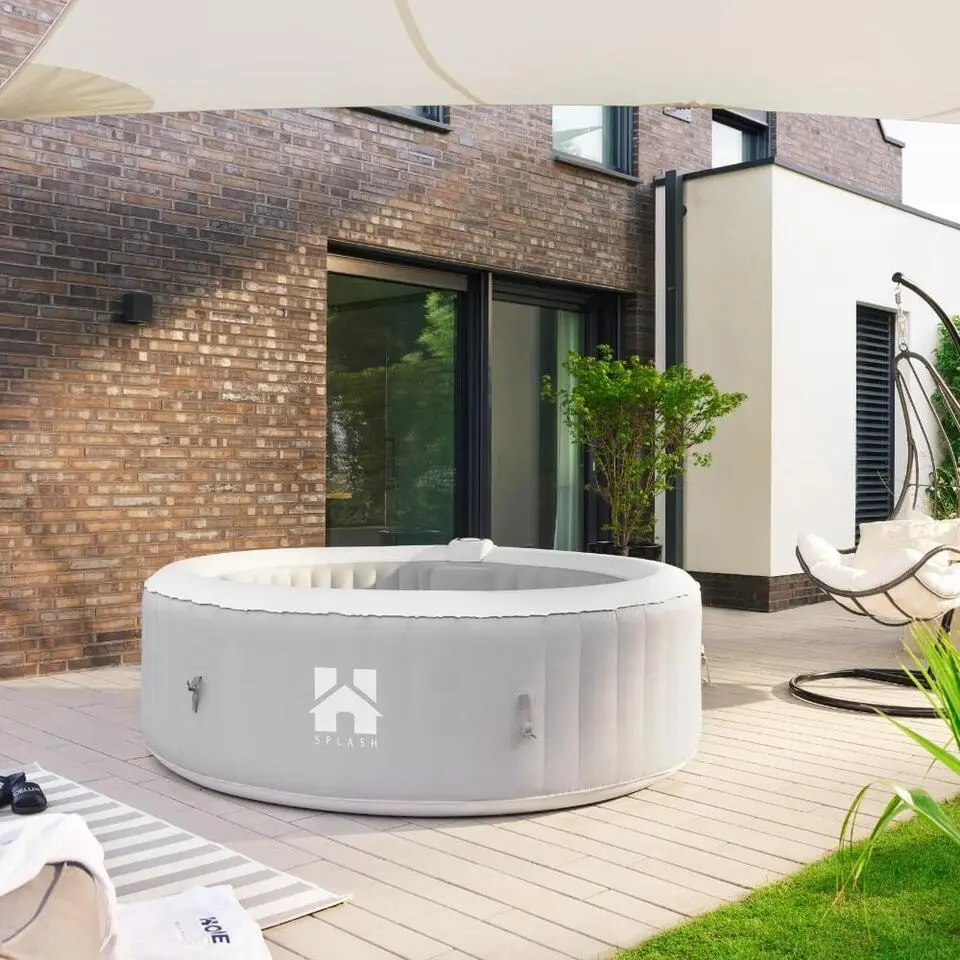 HOME DELUXE Opblaasbare whirlpool SPLASH Grijs