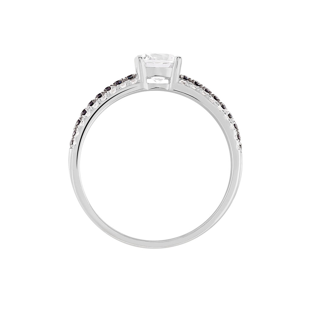 Bague Solitaire Katrina Or Blanc Oxyde De Zirconium