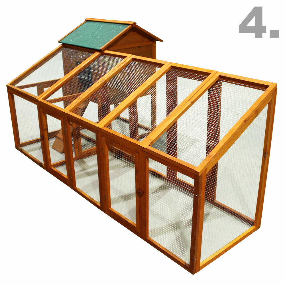 Poulailler clapier enclos bois étable espace libre 229,5 cm