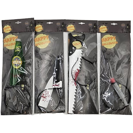 Halloween hårbøjle med våben - assorteret