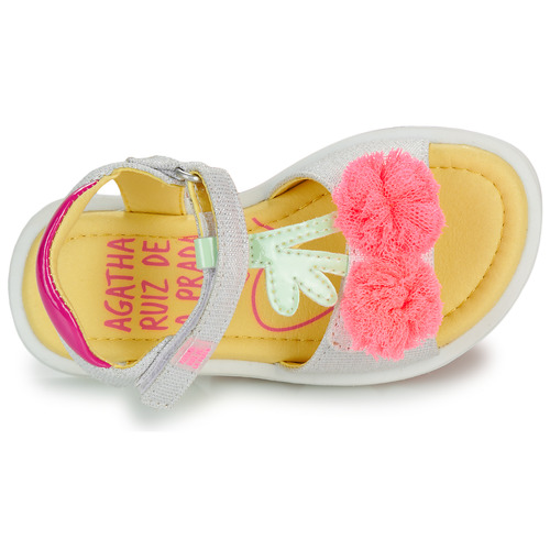 Agatha Ruiz de la Prada - SANDALIA CEREZAS - Argenté / Rose